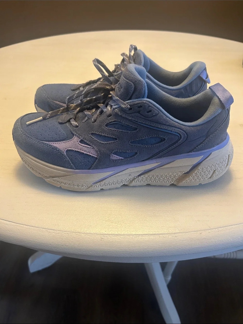 Hoka one one women’s Lavender and Light Blue Chunky Sneakers